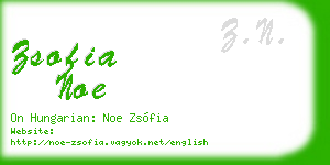 zsofia noe business card